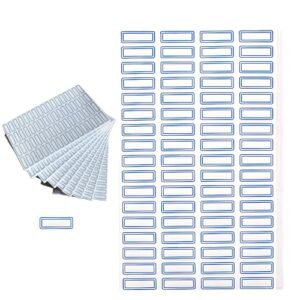 3400 Pack 1.1" x 0.5" Small Blue Border White Labels Stickers for Writing, Price Stickers-Product Tags, Key Tags,adhesive label,Rectangular Color Coded Write
