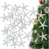 Seashells Small Starfish For Crafts, Natural Finger Pencil Starfish, Artificial Starfish Decoration, Wedding, Party And Fish Tank Home Decoration (25, White)