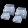 Nail art toolbox Bead Organizers-8 Pcs Jewelry Organizers and Storage Plastic Storage Cases Mini Clear Bead  Containers Transparent Boxes with Hinged Lid and Rectangle Clear Craft Supply Case