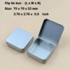 Sturdy Metal Tin Box Set Pack of 12 Silver  - Compact Storage Solution for Jewelry, Beads and More. Small Tins with Hinged Lids for Versatile Use (Silvery, 2.76 x 2.76 x 0.8 in)