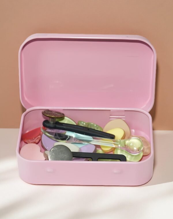 CHSZCHOMER Pink Small Metal Tins with Lids –20 PCS Pink Versatile Tin Containers for Storage and Organization – Perfect Small Tin Box and Zyn Holder Nail Box DIY Gift Packaging Golden Iron  Mint Case
