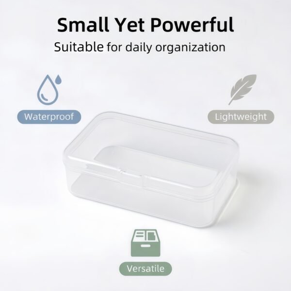 CHSZCHOMER 12 Pack Clear  Small Plastic Storage Bins 3.35x2.17x0.98 in, Mini Containers with Lids for DIY Bead Organizer, Craft Hardware Case