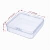 CHSZCHOMER 4 Pack Clear Small Plastic Box 4.9x4.9x1.38 in, Bead Organizer Containers,Plastic Boxes with Hinged Lids for DIY Nail Containers and Smalls Parts Storage