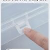 CHSZCHOMER 9 Pack Clear Plastic Storage Boxes with Snap-Lock Lids, Assorted Sizes Mini Organizer Containers with Bonus Marking Labels for DIY Crafts, Beads,Charms,Stickers, SMT Components,Hardware