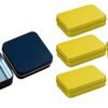 Tin box black square+gold rectangle
