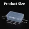 CHSZCHOMER 12 Pack Clear  Small Plastic Storage Bins 3.35x2.17x0.98 in, Mini Containers with Lids for DIY Bead Organizer, Craft Hardware Case