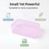 CHSZCHOMER 12 Pack Pink Small Containers with Lids 3.35x2.17x0.98 in, Mini Plastic Storage Box for DIY Bead Organizer, Craft Accessory Case
