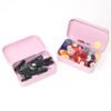CHSZCHOMER Pink Small Metal Tins with Lids –20 PCS Pink Versatile Tin Containers for Storage and Organization – Perfect Small Tin Box and Zyn Holder Nail Box DIY Gift Packaging Golden Iron  Mint Case
