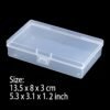 8 Pcs Plastic, Mini Clear Bead Storage Boxes with Hinged Lid and Rectangular Clear Craft Storage Boxes, Jewelry  and Organizer,Nail Tool Box,Circuit board storage(8, 5.3" x 3.1" x 1.2")