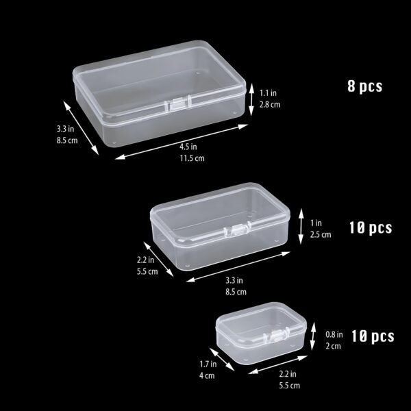 This multifunctional plastic storage box set includes 19 and 28 boxes of different sizes, designed to provide you with a flexible storage solution. Whether it's organizing small items, beads, handmade