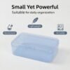 CHSZCHOMER 12 Pack Blue Small Plastic Storage Bins 3.35x2.17x0.98 in, Mini Containers with Lids for DIY Bead Organizer, Craft Hardware Case