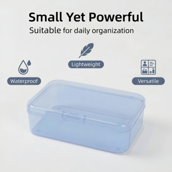 CHSZCHOMER 12 Pack Blue Small Plastic Storage Bins 3.35x2.17x0.98 in, Mini Containers with Lids for DIY Bead Organizer, Craft Hardware Case