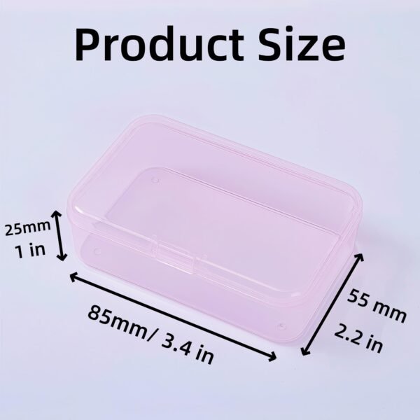 CHSZCHOMER 12 Pack Pink Small Containers with Lids 3.35x2.17x0.98 in, Mini Plastic Storage Box for DIY Bead Organizer, Craft Accessory Case