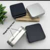Sturdy Metal Tin Box Set Pack of 12 Silver  - Compact Storage Solution for Jewelry, Beads and More. Small Tins with Hinged Lids for Versatile Use (Black, 2.76 x 2.76 x 0.8 in)