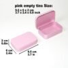 CHSZCHOMER Pink Small Metal Tins with Lids –20 PCS Pink Versatile Tin Containers for Storage and Organization – Perfect Small Tin Box and Zyn Holder Nail Box DIY Gift Packaging Golden Iron  Mint Case