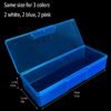 CHSZCHOMER 6-Pack Nail Storage Organizer with Breathable Lid, 7.5" x 3" x 1.5" Pink Blue Clear Plastic Box Case, Small Nail Tool Organizer Case for Nail Files, Makeup Brushes, Combs, Press on Nails