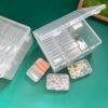38 Pcs Clear Plastic Storage Box Set with Lids - Multi-Size Rectangular Organizer Containers for Beads, Hardware, Screws, Jewelry and Office Supplies - Stackable Case for Craft & Workshop Organization