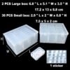Bead Organizers and Storage-28 Pcs Small Plastic Boxes,Mini Clear Plastic Storage Boxes with Lids,for Jewelry Making Organizer,Containers Hair Accessories, Earrings,Crafts,Sewing Supplies Bead Storage
