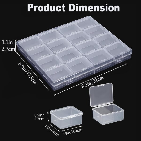 Bead Organizers and Storage-28 Pcs Small Plastic Boxes,Mini Clear Plastic Storage Boxes with Lids,for Jewelry Making Organizer,Containers Hair Accessories, Earrings,Crafts,Sewing Supplies Bead Storage