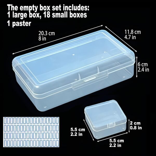 Multifunctional Plastic Storage Box Set -28 Pack&38 Pack | Transparent Visible | Durable Stacking | Perfect Home Organizing Solution