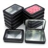 Small Metal Tin Cans With Lids-12 Pcs Tin Box With Clear Lid,Bead Organizer,Small Containers,Metal Jars With Lids,Sewing Organizer,Zeiss Lens Wipes Box,Boxes Clear Gift Box