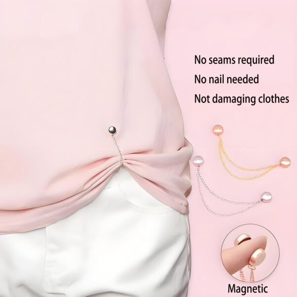 6 Pcs Set Of Magnetic Clothing Clips Clothing Magnets - Sewing Clips, Safety Pins, Fabric Magnets, Pins, Curtain Magnetic Buckles, Leg Fixing Buckles, Anti-Exposure Buckles, Skirt Decorative Buckles