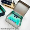 Sturdy Metal Tin Box Set Pack of 12 Silver  - Compact Storage Solution for Jewelry, Beads and More. Small Tins with Hinged Lids for Versatile Use (Silvery, 2.76 x 2.76 x 0.8 in)