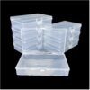 8 Pcs Plastic, Mini Clear Bead Storage Boxes with Hinged Lid and Rectangular Clear Craft Storage Boxes, Jewelry  and Organizer,Nail Tool Box,Circuit board storage(8, 5.3" x 3.1" x 1.2")