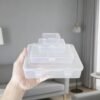 CHSZCHOMER 9 Pack Clear Plastic Storage Boxes with Snap-Lock Lids, Assorted Sizes Mini Organizer Containers with Bonus Marking Labels for DIY Crafts, Beads,Charms,Stickers, SMT Components,Hardware
