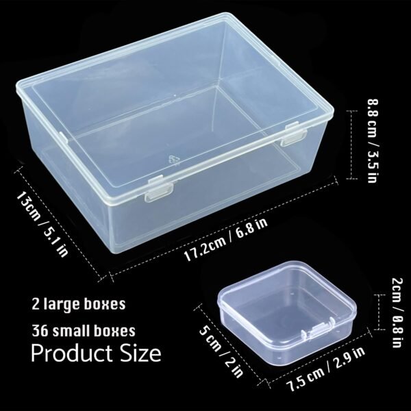 Multifunctional Plastic Storage Box Set -28 Pack&38 Pack | Transparent Visible | Durable Stacking | Perfect Home Organizing Solution