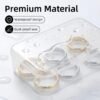 CHSZCHOMER 12 Pack Clear  Small Plastic Storage Bins 3.35x2.17x0.98 in, Mini Containers with Lids for DIY Bead Organizer, Craft Hardware Case