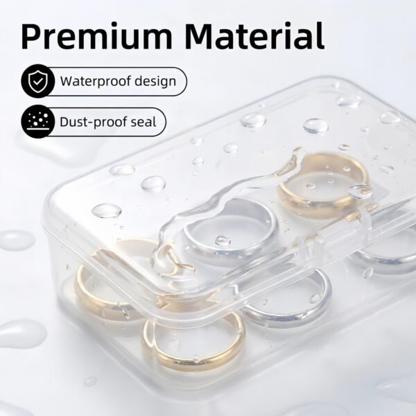 CHSZCHOMER 12 Pack Clear  Small Plastic Storage Bins 3.35x2.17x0.98 in, Mini Containers with Lids for DIY Bead Organizer, Craft Hardware Case