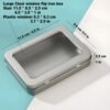 Metal Storage Box With see-through lid, Suitable For Jewelry, Crafts, Survival Tool Boxes, Sewing Boxes, Diy Home Organization, Durable And Stackable   clear lids