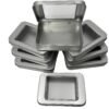 8 Pack Tin Container Box with Clear Window Lid - Compact,Versatile,Metal Storage Boxes for Everyday Use Small Tins Bead box,DIY tin Gift Packaging (Silvery, 8 Pcs 3.94 x 2.76 x 0.8 In)