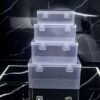 Nail art toolbox Bead Organizers-8 Pcs Jewelry Organizers and Storage Plastic Storage Cases Mini Clear Bead  Containers Transparent Boxes with Hinged Lid and Rectangle Clear Craft Supply Case