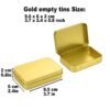 CHSZCHOMER Golden Small Metal Tins with Lids –20 PCS Versatile Tin Containers for Storage and Organization – Perfect Small Tin Box and Zyn Holder Nail Box DIY Gift Packaging Golden Iron  Mint Case