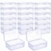 CHSZCHOMER 20 Pack Clear Small Plastic Box 3.35x2.17x1.38 in, Mini Storage Containers with Lids, Bead Organizers and Storage for DIY Crafts, Small Parts Bins
