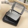 Small Metal Tin Cans With Lids-12 Pcs Tin Box With Clear Lid,Bead Organizer,Small Containers,Metal Jars With Lids,Sewing Organizer,Zeiss Lens Wipes Box,Boxes Clear Gift Box