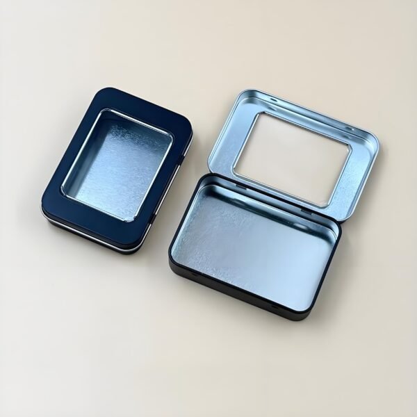 Small Metal Tin Cans With Lids-12 Pcs Tin Box With Clear Lid,Bead Organizer,Small Containers,Metal Jars With Lids,Sewing Organizer,Zeiss Lens Wipes Box,Boxes Clear Gift Box