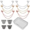 6 Pcs Set Of Magnetic Clothing Clips Clothing Magnets - Sewing Clips, Safety Pins, Fabric Magnets, Pins, Curtain Magnetic Buckles, Leg Fixing Buckles, Anti-Exposure Buckles, Skirt Decorative Buckles