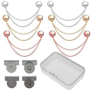 6 Pcs Set Of Magnetic Clothing Clips Clothing Magnets - Sewing Clips, Safety Pins, Fabric Magnets, Pins, Curtain Magnetic Buckles, Leg Fixing Buckles, Anti-Exposure Buckles, Skirt Decorative Buckles
