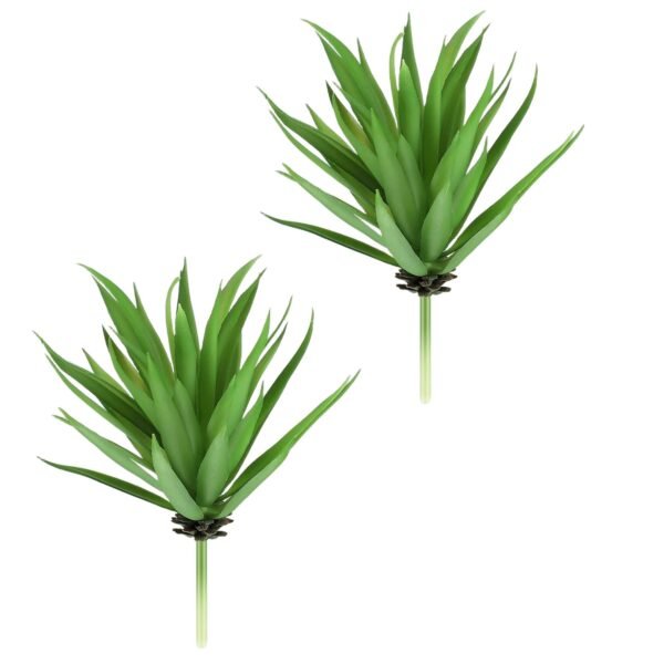 CHSZCHOMER Realistic Artificial Yucca & Agave Plants - Lifelike Faux Succulents for Home & Office Decor, No Maintenance Required (2 pcs Green Agave)Fake Plants, No Lighting Function