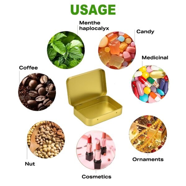 Tin box black square+gold rectangle