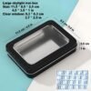 Small Metal Tin Cans With Lids-12 Pcs Tin Box With Clear Lid,Bead Organizer,Small Containers,Metal Jars With Lids,Sewing Organizer,Zeiss Lens Wipes Box,Boxes Clear Gift Box