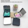 Tin box black square+gold rectangle