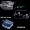 CHSZCHOMER Clear Plastic Organizer Box 18 Pack-Multi Sized Containers with Lids for Beads,Crafts,Small Items,Stackable,Clear Storage Solution Home and Office Organization,Craft Supply,Bead Storage