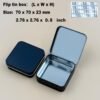 Sturdy Metal Tin Box Set Pack of 12 Silver - Compact Storage(Black, 2.76 x 2.76 x 0.8 in)+Mini Altoid Tin Box-12 Pcs With Clear Lids-Empty Mint Tins,Craft & Sewing Storage,Cookie Tins,Bead Organizer