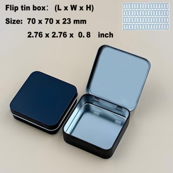 Tin Boxes In Various Sizes, Silver, Gold, And Black Gift Packaging Box