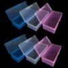 CHSZCHOMER 6-Pack Nail Storage Organizer with Breathable Lid, 7.5" x 3" x 1.5" Pink Blue Clear Plastic Box Case, Small Nail Tool Organizer Case for Nail Files, Makeup Brushes, Combs, Press on Nails