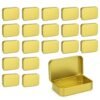 CHSZCHOMER Golden Small Metal Tins with Lids –20 PCS Versatile Tin Containers for Storage and Organization – Perfect Small Tin Box and Zyn Holder Nail Box DIY Gift Packaging Golden Iron  Mint Case